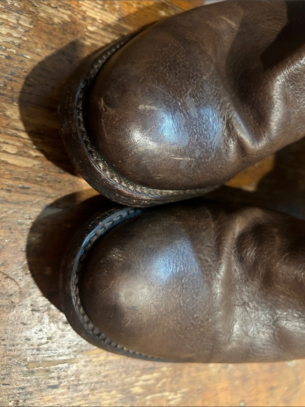 Frye Brown Leather Boot women size 8 - Picture 2 of 5